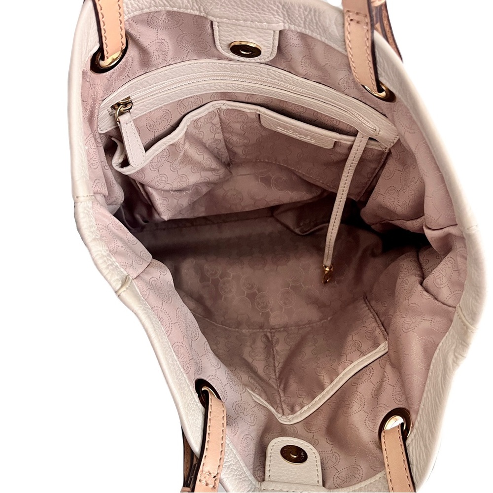 Michael Kors Ivory Pebbled Leather Tote Bag - Picture 6 of 8